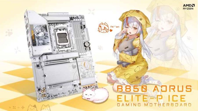 Gigabyte представила материнскую плату AORUS B850 ELITE-P ICE в аниме-стиле для геймеров и креаторов Gigabyte представила материнскую плату AORUS B850 ELITE-P ICE в аниме-стиле для геймеров и креаторов