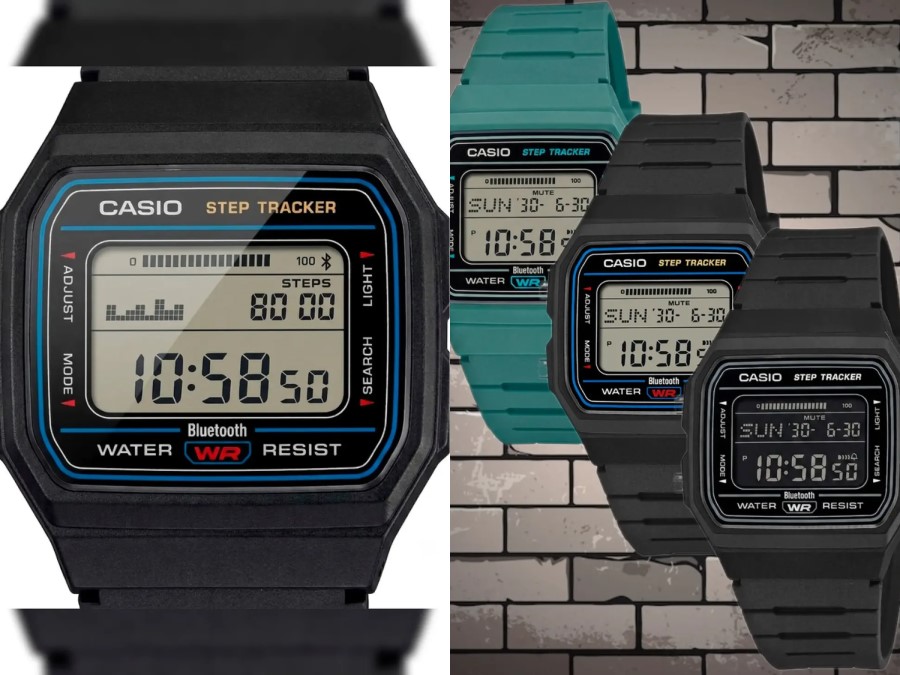 Casio F-B100W показали на новых рендерах: шагомер, Bluetooth и три расцветки Casio F-B100W показали на новых рендерах: шагомер, Bluetooth и три расцветки