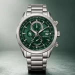 Citizen расширила коллекцию World Chronograph A.T, новая модель получила зеленый циферблат и радиосинхронизацию