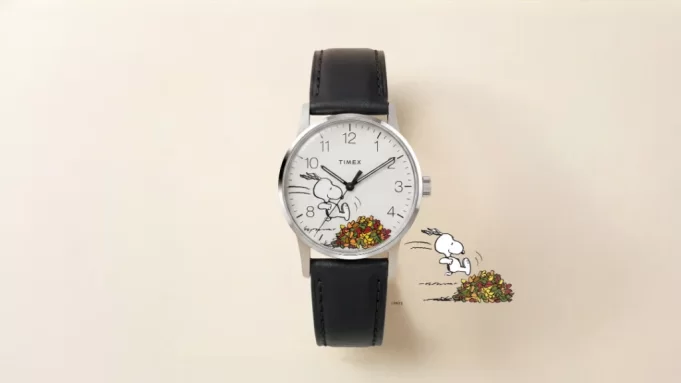 Timex представила осенние часы Peanuts со Снупи в листьях
