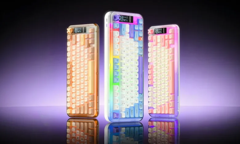 Lenovo представила компактную клавиатуру Aurora GK1077 Lite с экраном и RGB-подсветкой